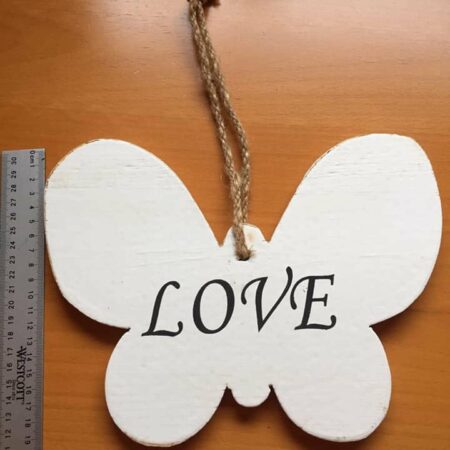 Houten vlinder / love - 1,7 cm dik