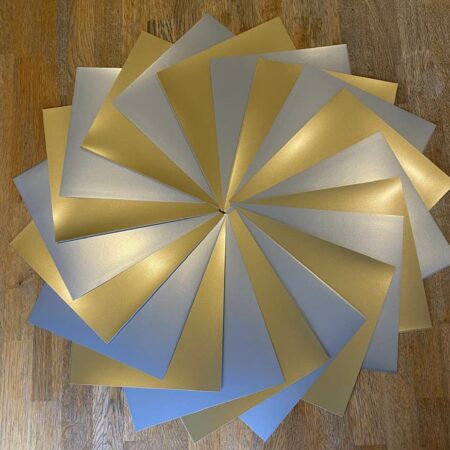 2 pakjes vinyl 10x zilver en 10x goud, 20x23 cm