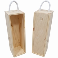 Wijnkist met houten schuifdeksel