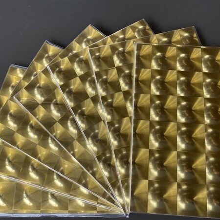 Metallic spiegel folie, goud (licht), 12 sheets, 15x21,5 cm