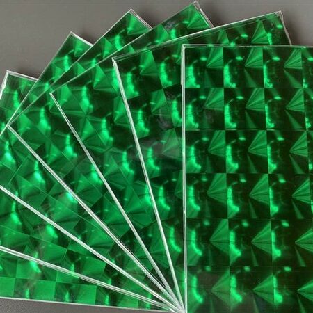 Metallic spiegel folie, groen, 12 sheets, 15x21,5 cm