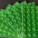 Metallic spiegel folie, groen (licht-), 12 sheets, 15x21,5 cm