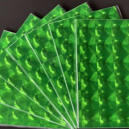 Metallic spiegel folie, groen (licht-), 12 sheets, 15x21,5 cm