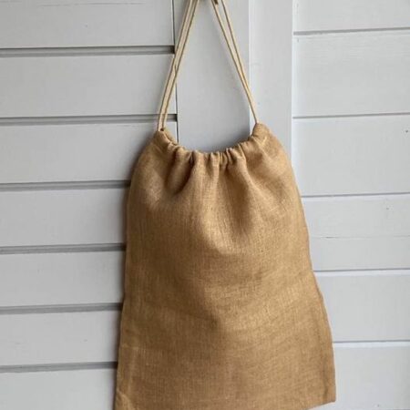 Jute zak 40x55 cm met aantrekkoord, 3 stuks voorradig
