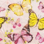 10538 - 5 servetten - roze ondergrond