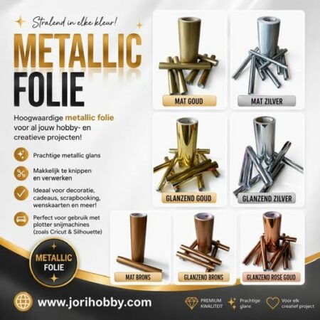 Aanbieding 4: metallic folie 10 vellen van 60x30 cm