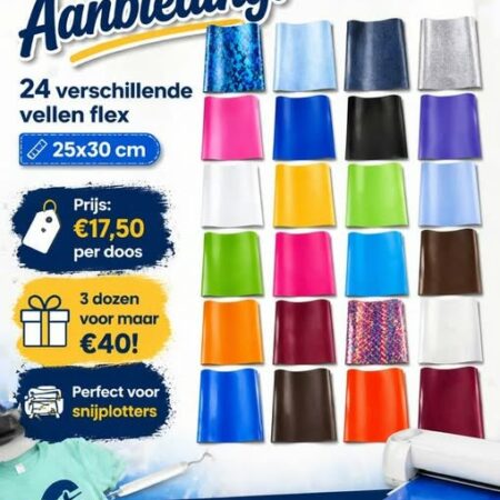 Aanbieding 8, doos F8, 24 vellen  flex van 25x30 cm
