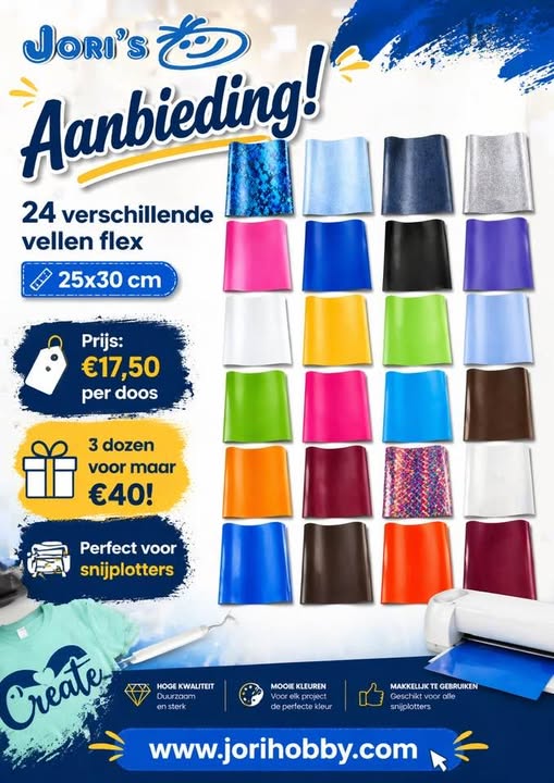 Aanbieding 8, doos F8, 24 vellen flex van 25x30 cm