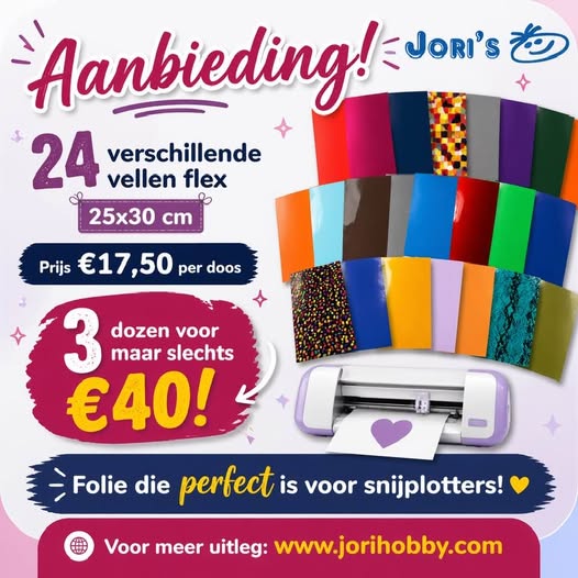 Aanbieding 9, doos F9, 24 vellen flex van 25x30 cm
