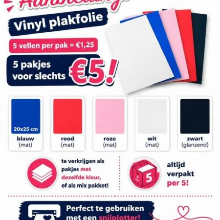 Aanbieding 10: doos V10, 5x5 vellen vinyl van 20x25 cm