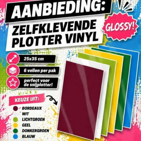 Aanbieding 12: doos V12, 6 vellen vinyl-glans van 25x35 cm