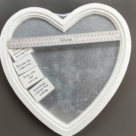 Magnetisch bord hart, wit hout