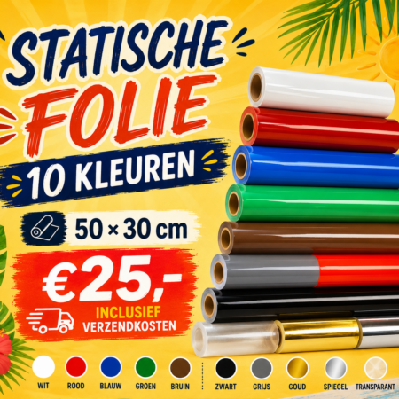 Aanbieding 14: 10 x statische folie, 50x30 cm, incl. verzendkosten