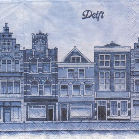 11184 - 5 servetten Delft